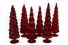 TWINKLE RED GLASS TREE VELVET ASS 10X35CM
