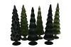 TWINKLE GREEN GLASS TREE VELVET ASS 10X35CM