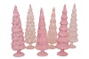 TWINKLE PINK GLASS TREE VELVET ASS 10X35CM
