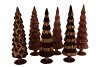 TWINKLE BROWN GLASS TREE VELVET ASS 10X35CM
