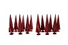TWINKLE RED GLASS TREE SWIRL VELVET ASS 9X30CM