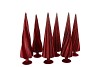 TWINKLE RED GLASS TREE SWIRL VELVET ASS 9X30CM