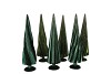 TWINKLE GREEN GLASS TREE SWIRL VELVET ASS 9X30CM