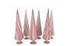 TWINKLE PINK GLASS TREE SWIRL VELVET ASS 9X30CM