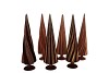 TWINKLE BROWN GLASS TREE SWIRL VELVET ASS 9X30CM