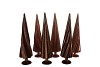 TWINKLE BROWN GLASS TREE SWIRL VELVET ASS 9X30CM
