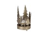 KAYA GOLD CANDLE HOLDER X-MAS METAL 13X22CM
