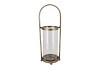 KAYA GOLD CANDLE HOLDER GLASS METAL 18X16X49CM