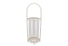 KAYA WHITE CANDLE HOLDER GLASS METAL 18X16X49CM