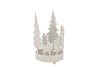 KAYA WHITE CANDLE HOLDER X-MAS METAL 13X22CM