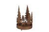 KAYA BRONZE CANDLE HOLDER X-MAS METAL 16X27CM