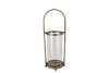 KAYA GOLD CANDLE HOLDER GLASS METAL 18X16X42CM