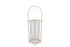 KAYA WHITE CANDLE HOLDER GLASS METAL 18X16X42CM