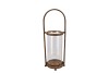 KAYA BRONZE CANDLE HOLDER GLASS METAL 18X16X42CM