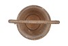 KAYA BRONZE CANDLE HOLDER GLASS METAL 18X16X42CM