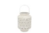 KAYA WHITE LANTERN X-MAS METAL 21X28CM