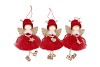 LOULOU RED X-MAS HANGER GIRL WINGS ASS 10X6X17CM
