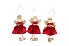 LOULOU RED X-MAS HANGER DANGLING LEGS ASS 6X6X16CM