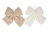 LOULOU SAND TEDDY HANGER BOW ASS 45CM