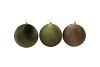 JOYFUL GREEN X-MAS BALL VELVET ASS 20CM P/3