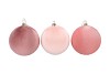 JOYFUL PINK X-MAS BALL VELVET ASS 25CM P/3