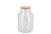 GLASS TERRARIUM MILK WITH CORK 18X18X25CM