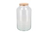 GLASS TERRARIUM MILK WITH CORK 18X18X30CM