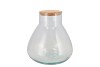 GLASS TERRARIUM BOTTLE WITH CORK 22X22X24CM