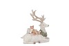 LESLY X-MAS WHITE RESTING DEER 23X9X27
