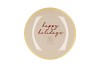 PLATE ROUND HAPPY HOLIDAYS 18X18X2CM