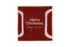 PLATE SQUARE MERRY CHRISTMAS 18X18X2CM