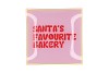 PLATE SQUARE SANTAS FAVOURITE 18X18X2CM