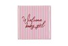 TILE WELCOME BABY GIRL LIGHT PINK 10X10X1CM