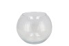 GLASS VASE SPHERE OPTICAL 16X19CM