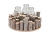 NATURE BIRCH BRANCH  WHITEWASH GLASS BOTTLE 18X8CM