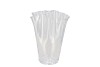 FAN VASE GLASS SCISSORS CUT 16X25CM