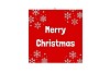 TILE MERRY CHRISTMAS RED 10X10X1CM