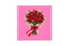 TILE FLOWER BOUQUET PINK 10X10X1CM
