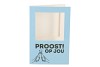 GIFT TILE CARD PROOST OP JOU BLUE 21X14X1CM