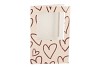 GIFT TILE CARD HEARTS SAND/NUDE 21X14X1CM