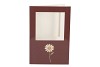 GIFT TILE CARD FLOWER BROWN 21X14X1CM