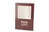 GIFT TILE CARD WITH LOVE BROWN 21X14X1CM