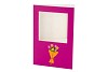 GIFT TILE CARD FLOWER BOUQUET PINK 21X14X1CM