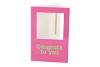 GIFT TILE CARD CONGRATS TO YOU PINK 21X14X1CM