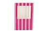 GIFT TILE CARD STRIPE PINK 21X14X1CM
