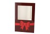 GIFT TILE CARD BIG BOW BURGUNDY 21X14X1CM