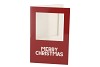 GIFT TILE CARD MERRY CHRISTMAS RED 21X14X1CM