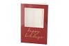 GIFT TILE CARD HAPPY HOLLIDAYS BURGUNDY 21X14X1CM