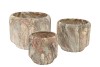 MONTY SAND POT ROUND S/3 25X20/20X17/14X14CM