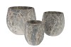 MONTY GREY POT LOW S/3 26X24/19X20/13X16CM